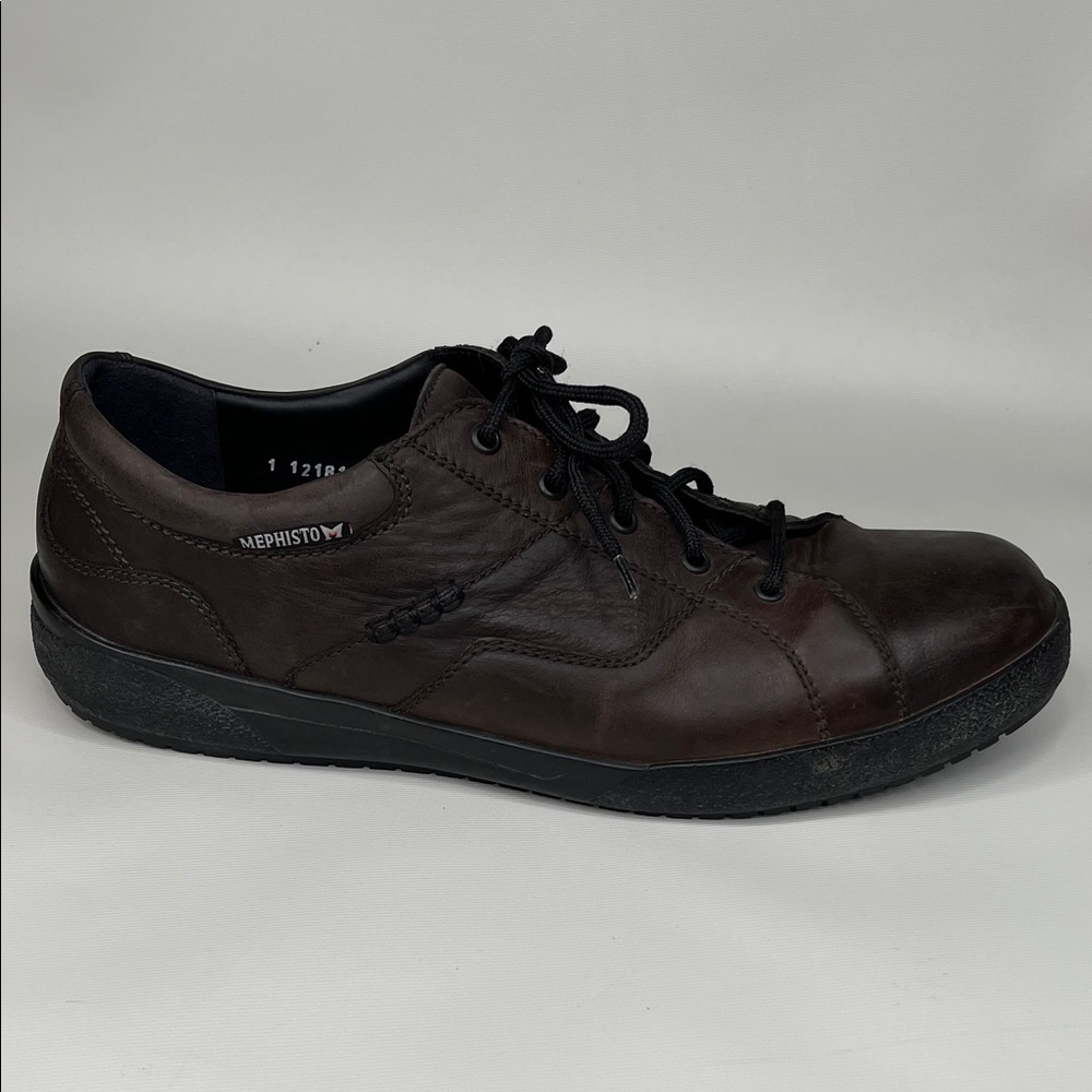 Mephisto Men's Dark Brown Leather Lace-Up Casual Shoe